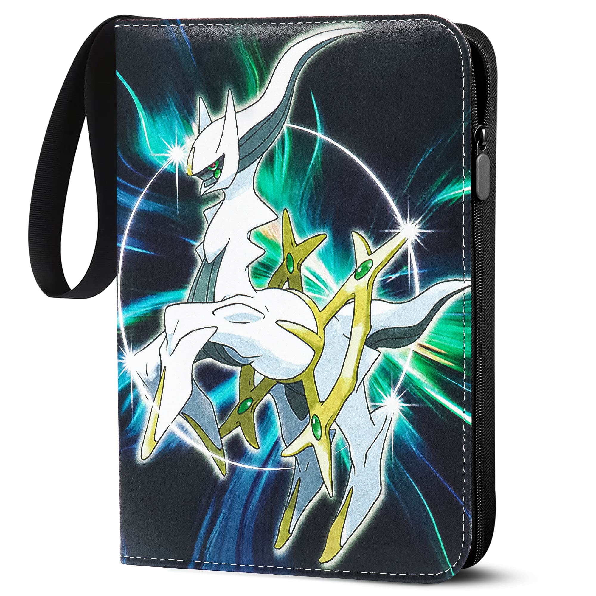Sammelalbum für Pokemon,Karten Sammelalbum Passt für 400 Karten mit 50 Abnehmbaren Hüllen, PU-Material mit wasserdichter Oberfläche, Album Heft binder für Pokemon Karten 50 Pcs Seite