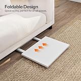 HOOBRO Side Table 2 Set Folding TV Tray Table Metal Industrial White EWW25BZ01N1 view 6