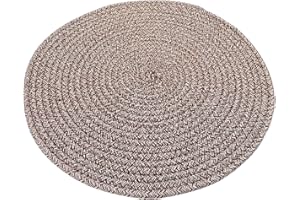 TOVINANNA Woven Round Floor Pillow Seat Cushion Braided Mat for Quiet Sitting and Small Space Seating