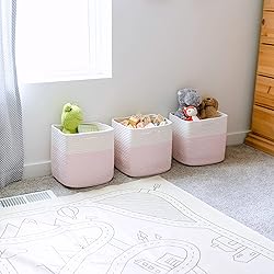 NaturalCozy Storage Cubes 11 Inch Cotton Rope Woven
