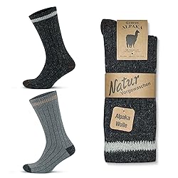 GoWith 2 Pairs Alpaca Wool Socks for Men and