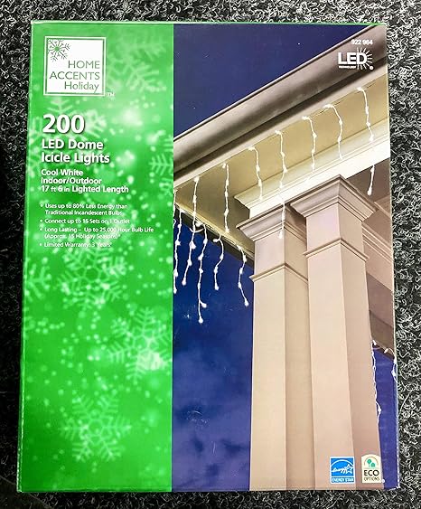 Amazon Com Home Accents Holiday 200 Led Dome Icicle Lights