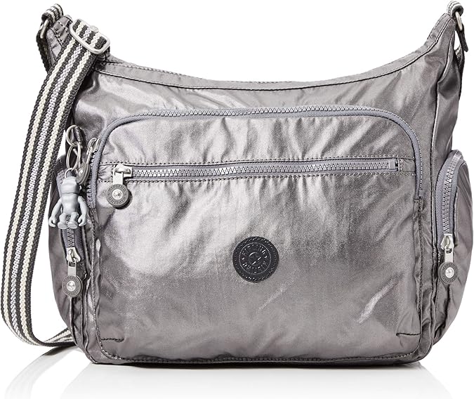 Kipling Women's Gabbie Shoulder Bag, Black (Carbon Metallic), 35.5 x 30 ...