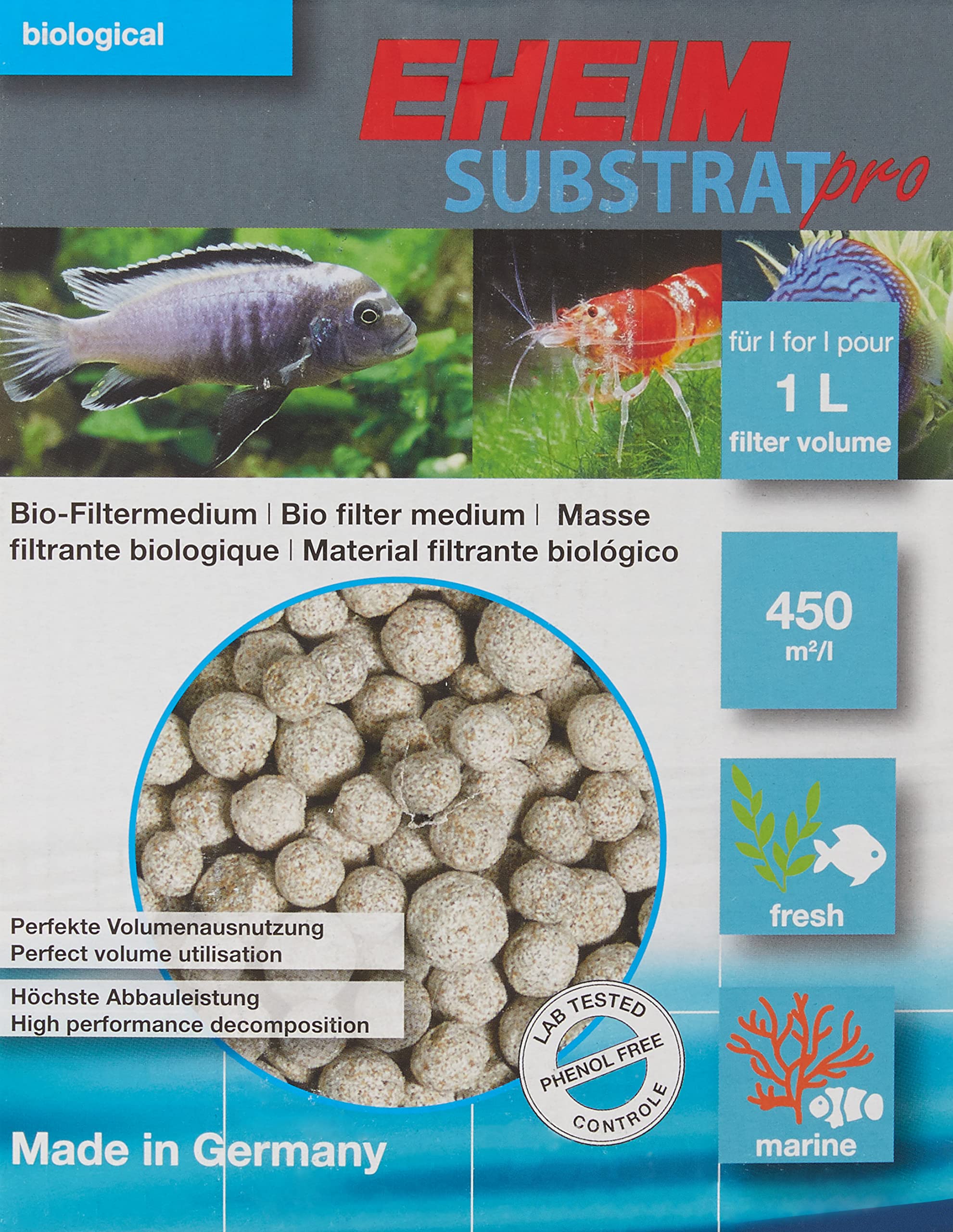 Eheim Substrat Pro Biological Filter Media (Sintered Pearl-Shaped Glass) 1L