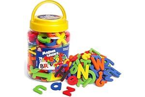 Coogam EVA Magnetic Letters Numbers 78 Pcs Alphabet ABC 123 Fridge Magnets Colorful Educational Toy Set, Preschool Learning S