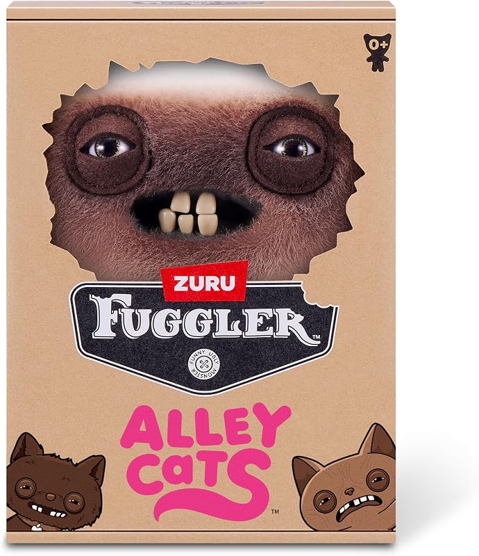 Alley Cats Peluche 22 cm (Yawper) de ZURU – Funny Ugly Monster Animal en Peluche avec Dents Humaines, Collection pour Enfants, Pré-Ados, Ados, Adultes