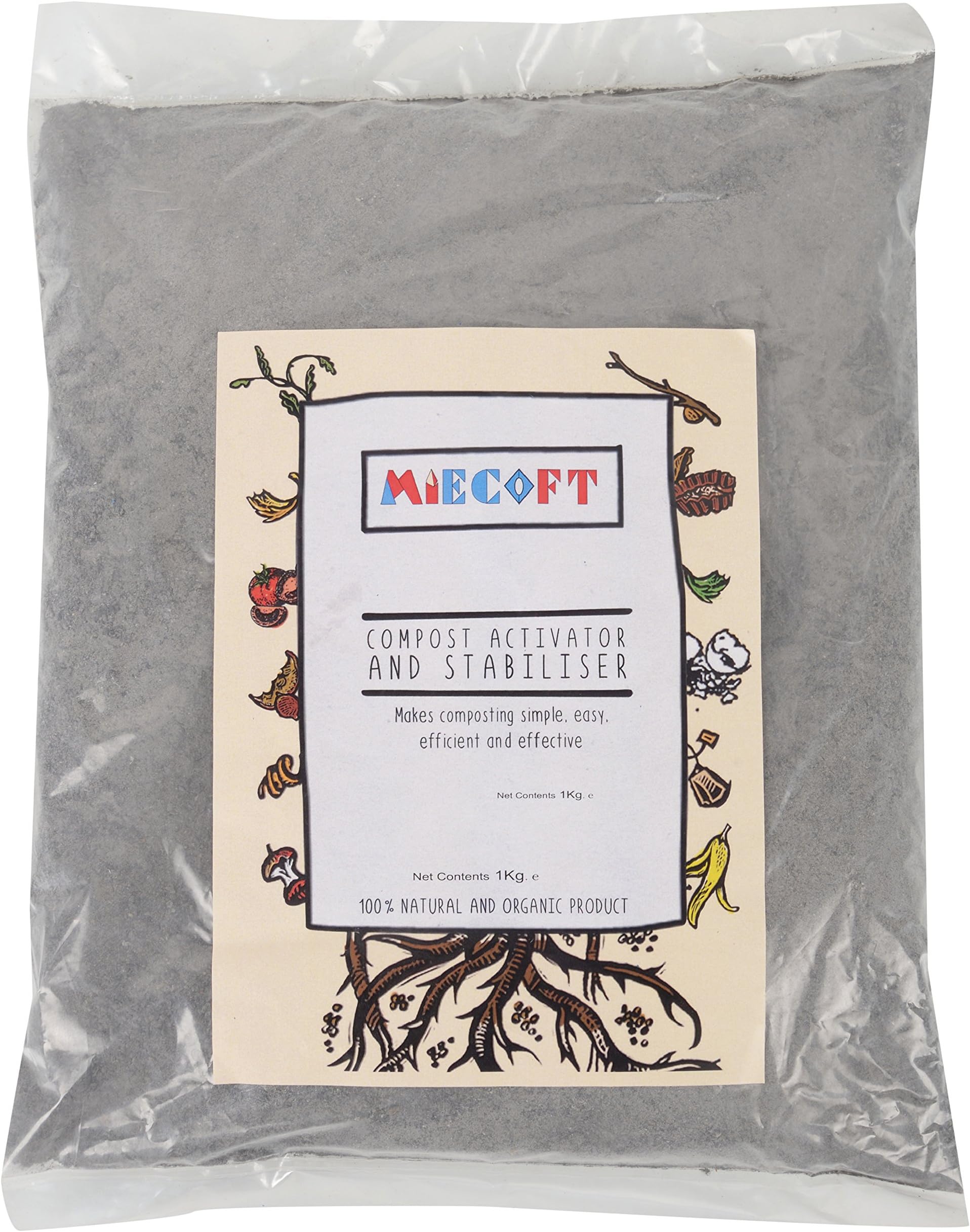Compost Activator Booster and Stabiliser for Quick Quality Compost 1Kg Economy Pack (Grey Powder)