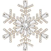 KristLand - Wedding Elegant Mother Flower Brooch Pin Snowflakes Full Prong CZ Pendant Full Crystals Broche for Women Gift
