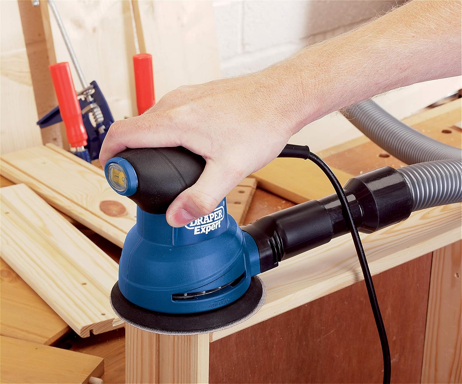 125mm Draper 83639 230W Random Orbit Palm Sander Power & Hand Tools Sanders