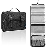 PAVILIA Travel Hanging Toiletry Bag for Women Men, Large Capacity Makeup Bag Kit, Waterproof Cosmetic Storage Organizer Case for Bathroom Shower