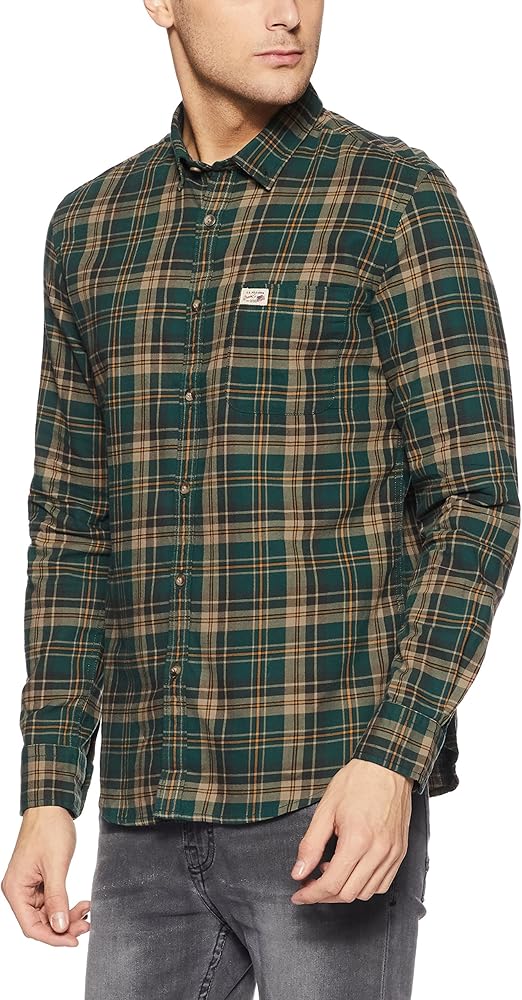 Buy USPA Men's Casual Shirt (8907538607904_UDSH0079_3XLFS_Green) at Amazon.in