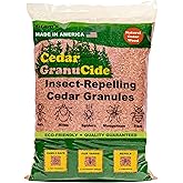 GranuCide Cedar Granules | Cedar Chips for Home & Garden | Repels Ants, Aphids, Spiders, Mosquitos | Smells Great & Easy to Use | 1 Bag (8 lbs)