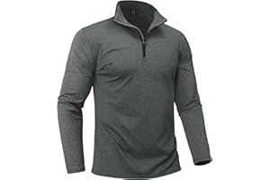 Boladeci Men's Quarter Zip Pullover Premium Fleece Lined Heather Long Sleeve Golf Shirts Midweight 1/4 Half Zip Sweatshirts