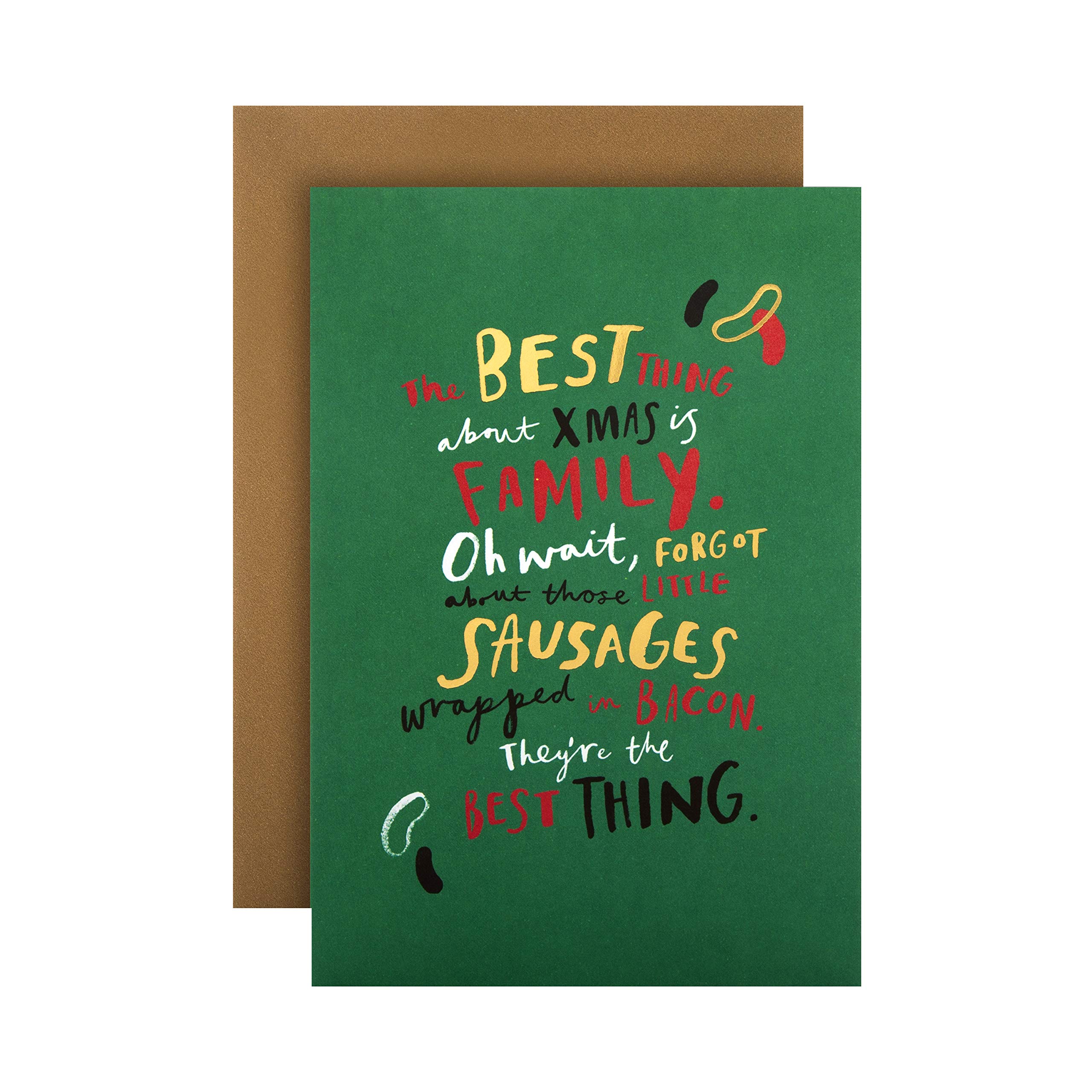 Hallmark Christmas Card - Funny Pigs in Blankets