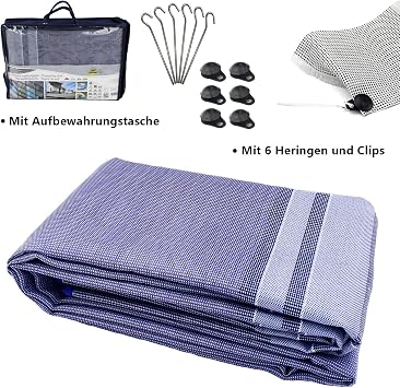 Vorzeltteppich Markisenteppich 250x500 Cm Mit 6 Clips 6 Heringe