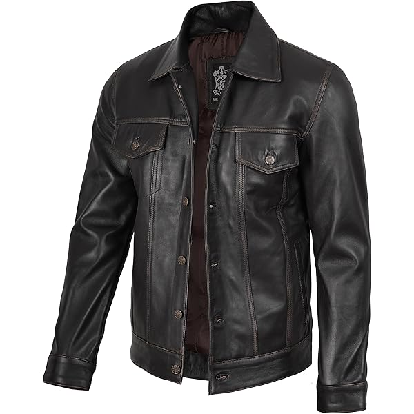 KingSize Men's Big & Tall Hooded Leather Parka - L, Black at