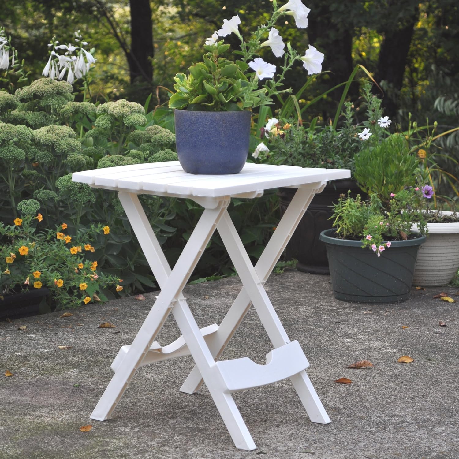 Brown Adams Manufacturing 8500 09 3700 Plastic Quik Fold Side Table Side Tables Tables Fcteutonia05 De