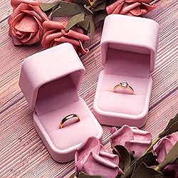Giftop Velvet Single Ring Box Case Holder for