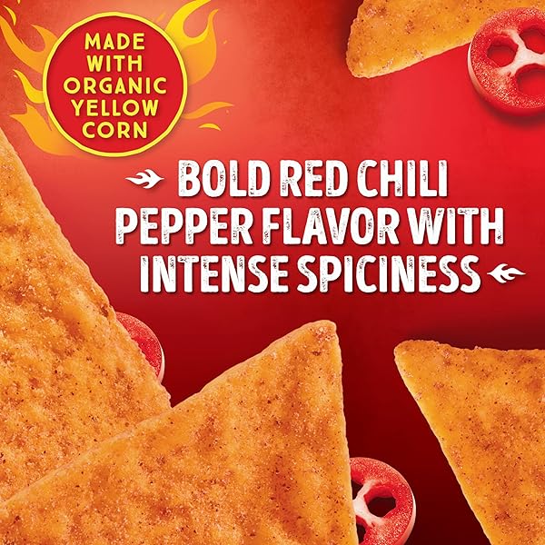 LATE JULY SNACKS, SCORCHIN’ SAUCE CORN TORTILLA CHIPS, 7.8 OZ. BAG