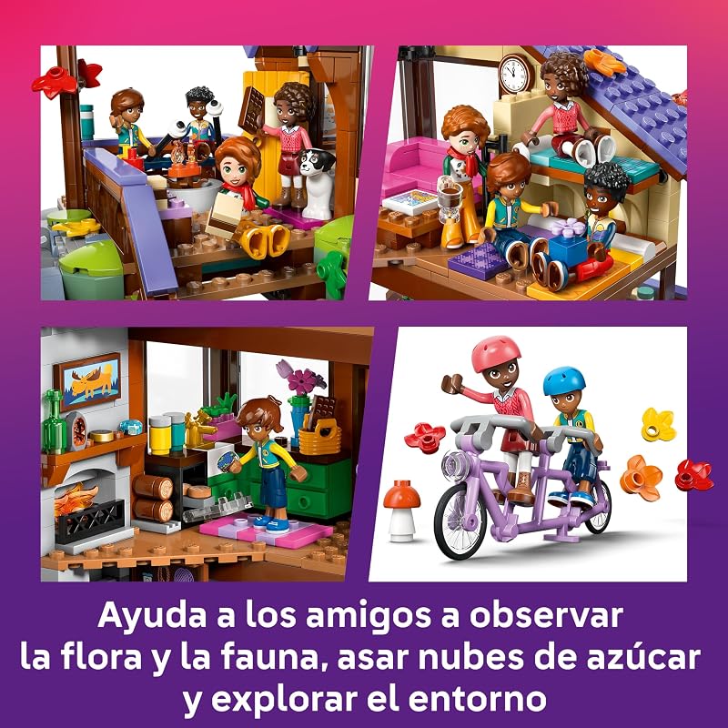 Friends Acogedora Cabaña Otoñal en el Bosque – Casa de Juguete en Miniatura con 4 Mini Muñecos, 2 Figuras de Mascotas, Animales y Accesorios – Regalo de Cumpleaños para Niñas de 9+ Años – 42705