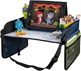 Lusso Gear Kids Travel Tray Car Seat Blue Portable Desk for Travel