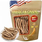 Zen Ginseng - 4 oz Bag of American Wisconsin Ginseng Root - Non-GMO, Gluten Free. Add This Ginseng in Soup, Tea, Coffee, juices, Smoothies and Baking (Small Long Root 4 oz Bag)