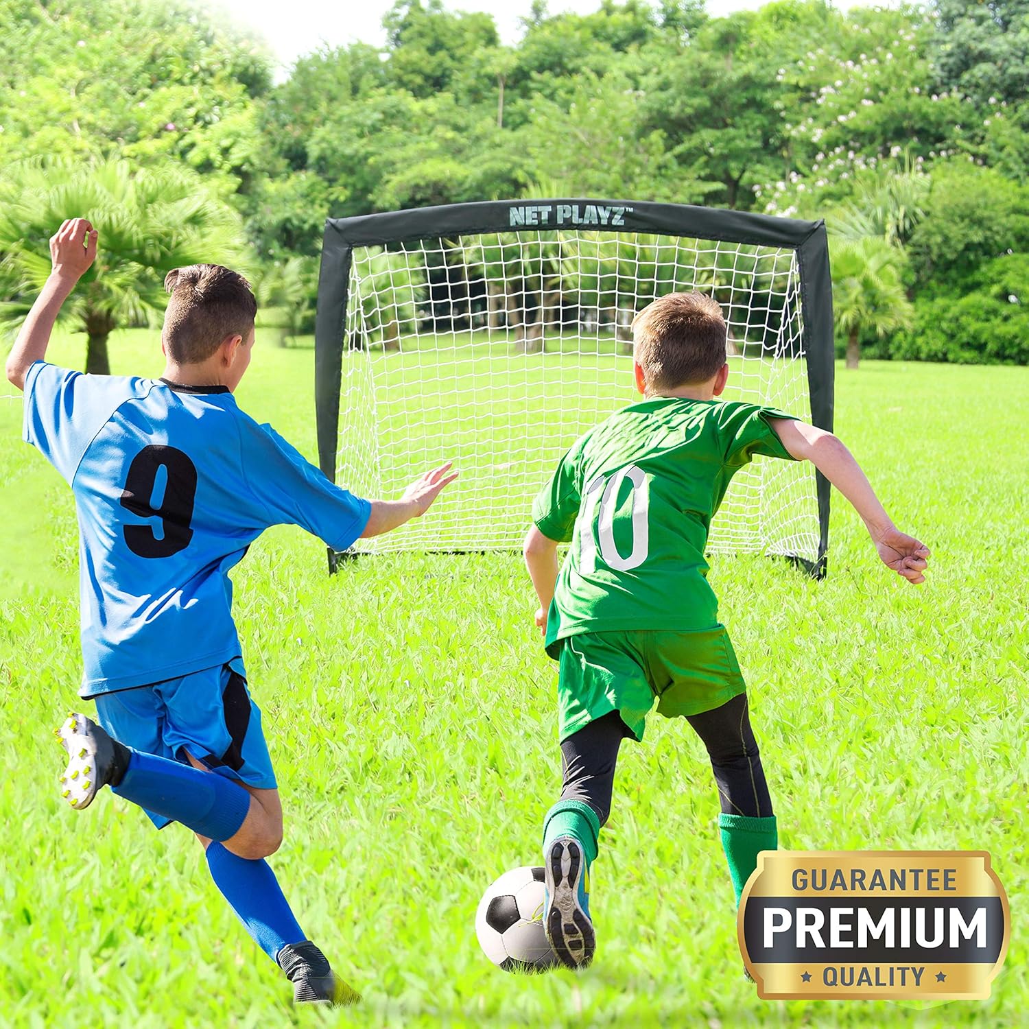 NET PLAYZ 4ftx3ft Easy Fold-Up Portable Training Soccer Goal, Set of 2 : Sports & Outdoors