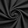 EOVEA - Cotton Spandex Fabric by The Yard - 4 Way Stretch Fabric - Cotton Jersey Knit Fabric - Stretchy Fabric - Cotton Jersey Fabric - T-Shirt Fabric 60" Inches Wide | 10 oz(Black, 2 Yards)