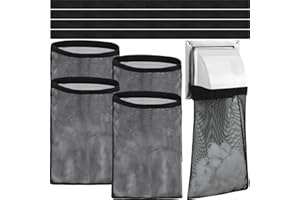 WHDLQFL 4Pcs Dryer Vent Lint Catcher, Dryer Lint Catcher, Lint Trap Catcher Dust Bag for Outdoor Indoor Dryer Vent Capturing Lint and Dust