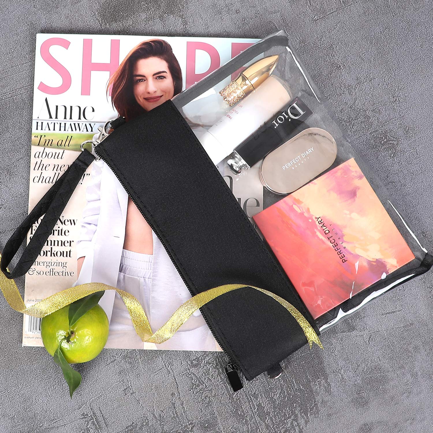 2 Pack Small Clear bag Stadium Approved See Through Bag for PGA, NFL, NCAA