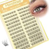 Short Lash Clusters Natural Cluster Eyelash Extensions 8-10-12MM Clear Band Cluster Lashes Extensions Wispy Individual Lashes CC-Curly Eyelash Clusters Pesta&ntilde;as Postizas Naturales 144Pcs DIY Lashes