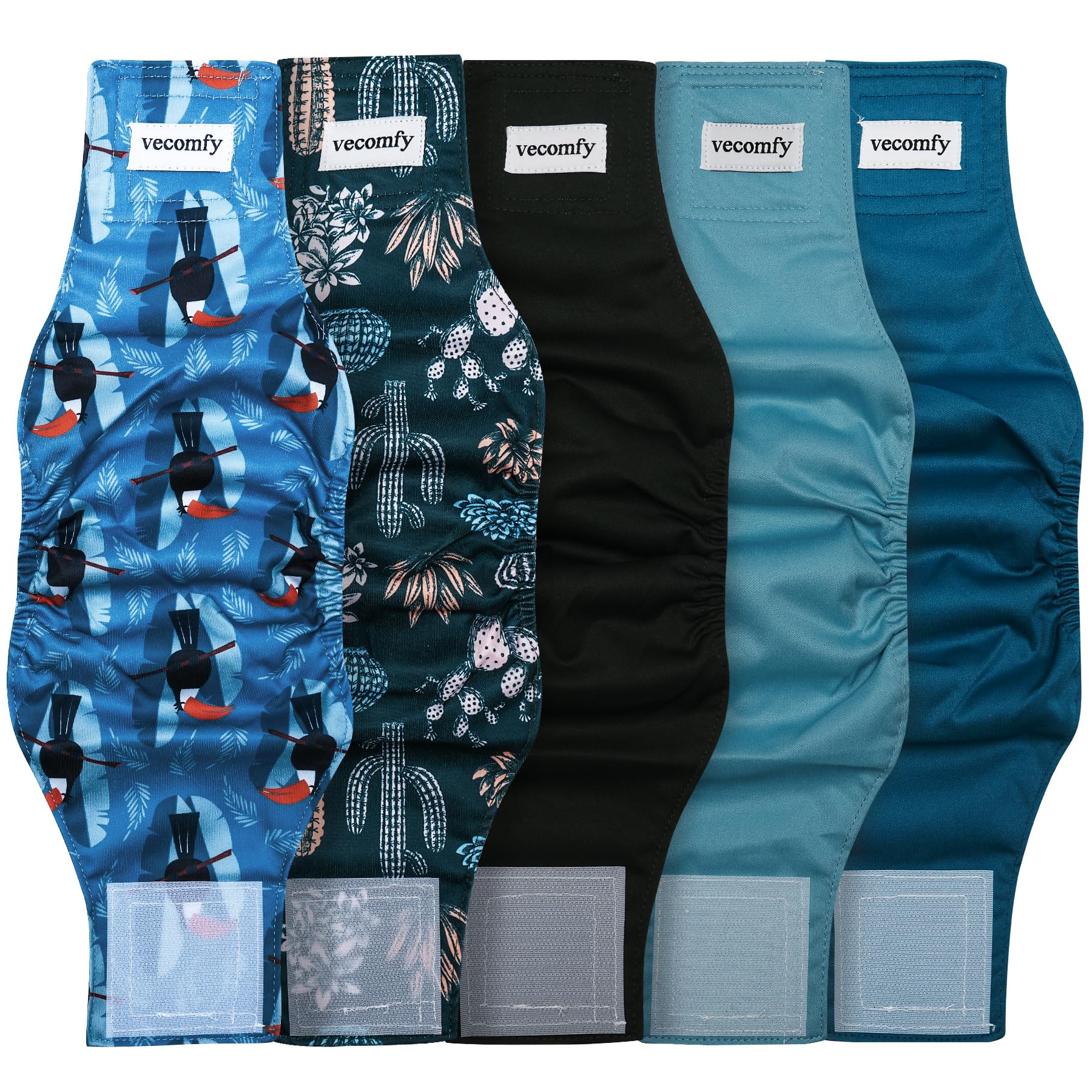Photo 1 of Vecomfy Belly Bands for Male Dogs(5 Pack),Premium Washable Reusable Large Dog Belly Wrap Leakproof Doggie Diapers Floral Pattern,XL