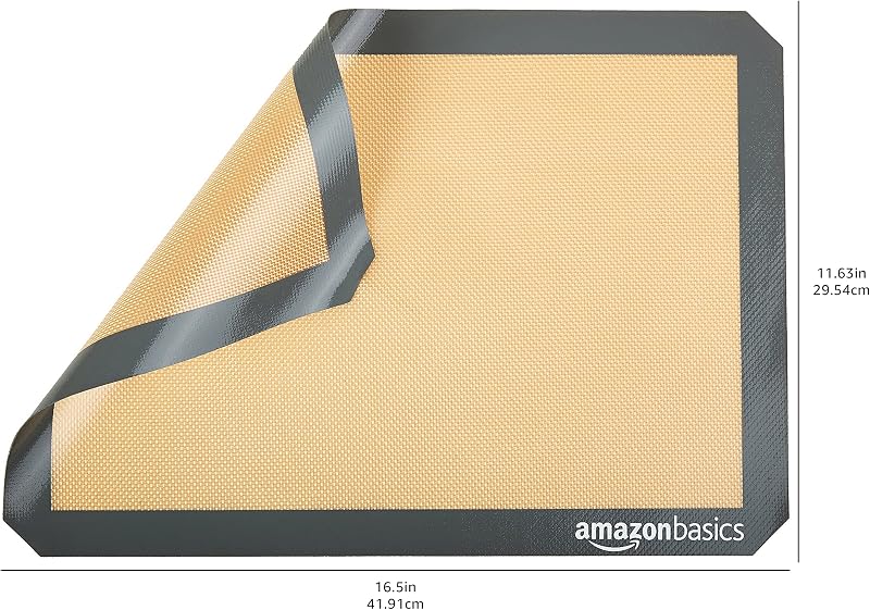 Rechteckig Backmatte, Silikon, 2 Stück, 29.5cm x 42.0cm, Beige/Grau — Foto 7 von 7