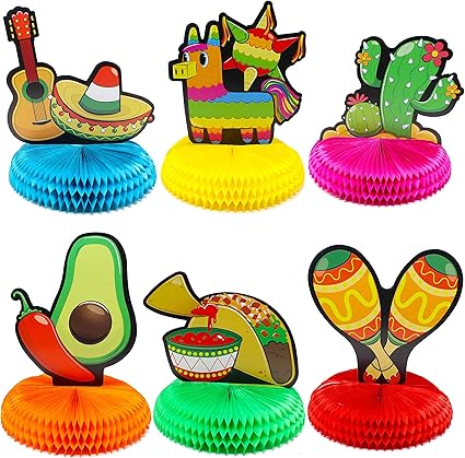 Amazon Com Joyin 6 Pcs Cinco De Mayo Fiesta Honeycomb Table