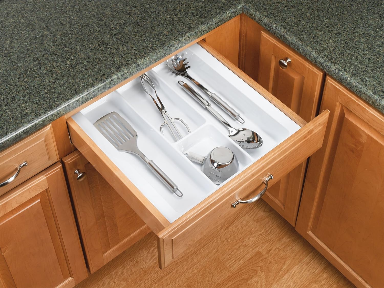 Amazon Com Rev A Shelf Gct 3w 52 Large Glossy White Cutlery