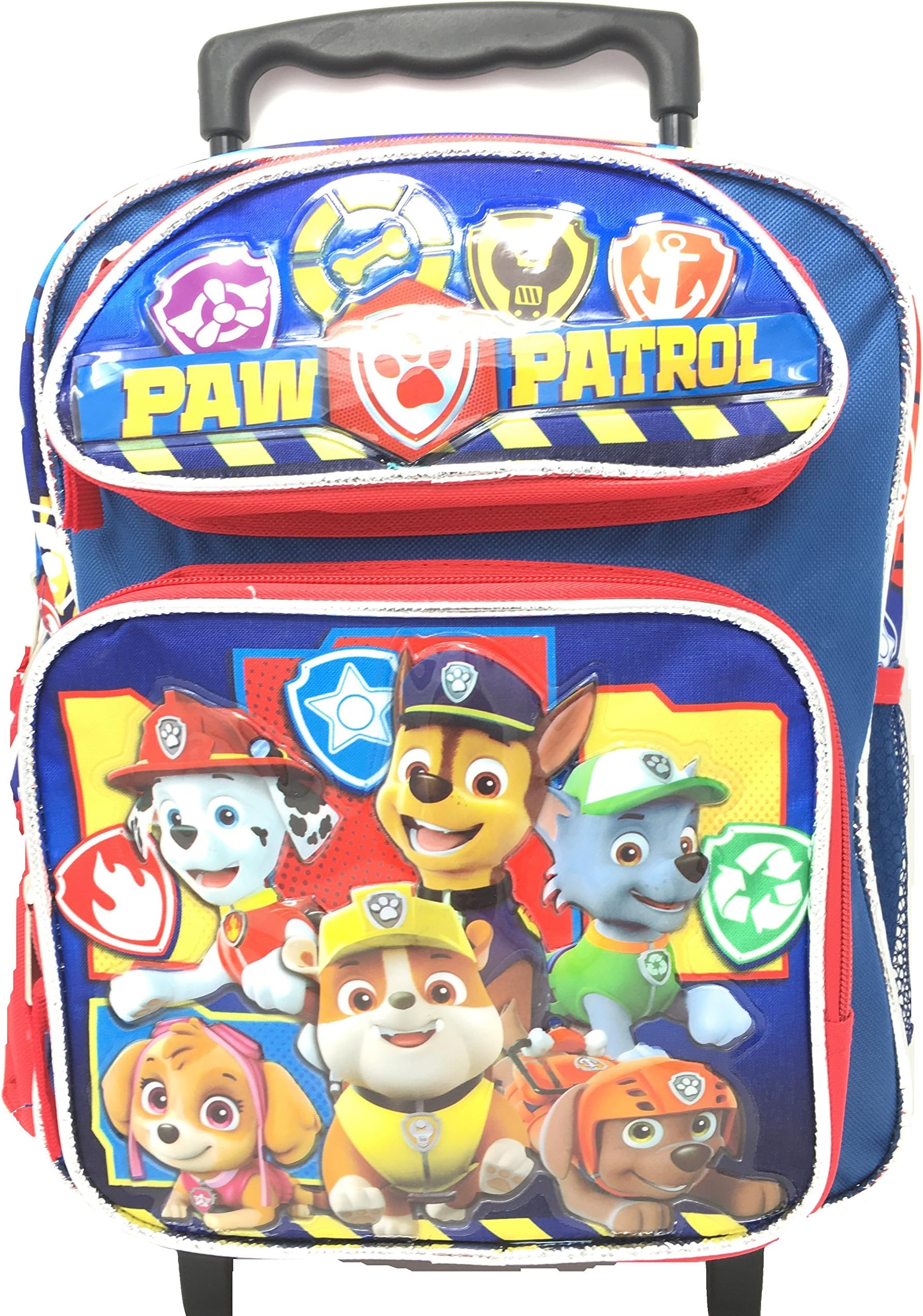 Nickelodeon Paw Patrol 12 inch Roller Rolling Small Toddler Canvas Blue School Backpack