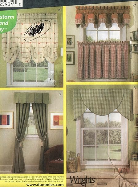 Amazon Com Simplicity Window Treatments Sewing Patterns For