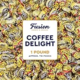 Coffee Delight Hard Candy, Individually Wrapped, Bulk 1 lb, Gluten-Free | Approx. 110 Pieces of Coffee Delight with Rich, Full-Bodied Flavor