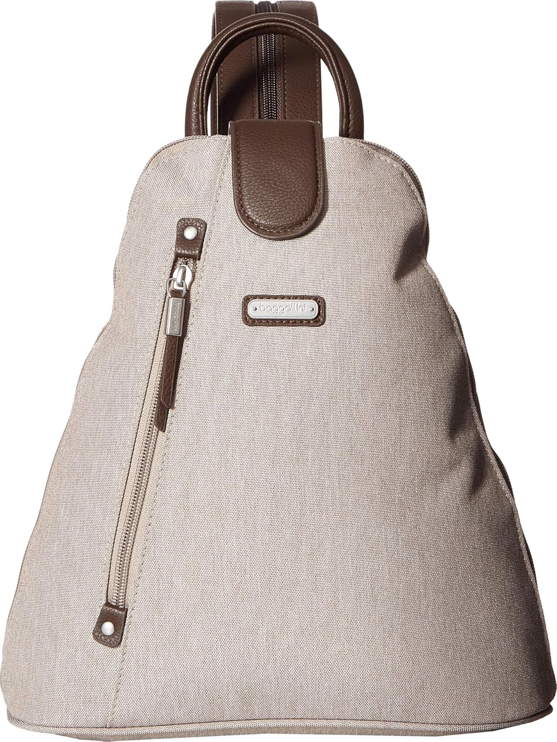 Baggallini Women's Metro Backpack with RFID Phone Wristlet, Sand, One