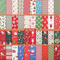 Amazon.com: Tatuo 40 Pieces Cotton Quilting Bundle Squares Fat ...