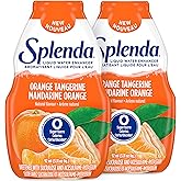 SPLENDA Liquid Water Enhancer Drops, Orange Tangerine Flavor, Sugar Free, Concentrated Drink Mix, 92mL Bottle (Pack of 2)
