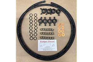 BADGER DIESEL Fits 1983-91 for Ford and International 6.9 7.3L IDI Diesel Injector Return Line and Injector Installation kit