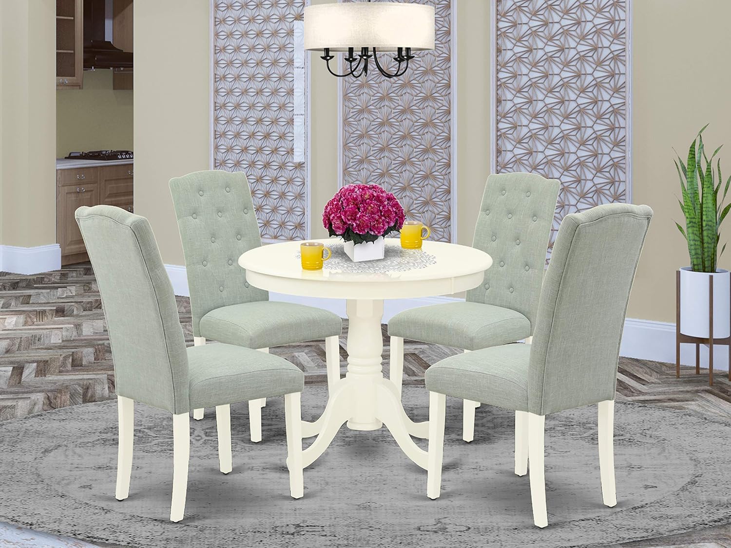 baby blue dining chairs