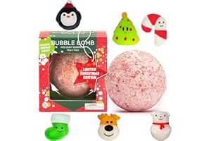 Christmas Bath Bomb for Kids with Surprise Bath Toys Inside (Gift Set) - Stocking Stuffers for Boys and Girls - Holiday Bubble Bath with Cheerful Scent, USA Made by Two Sisters