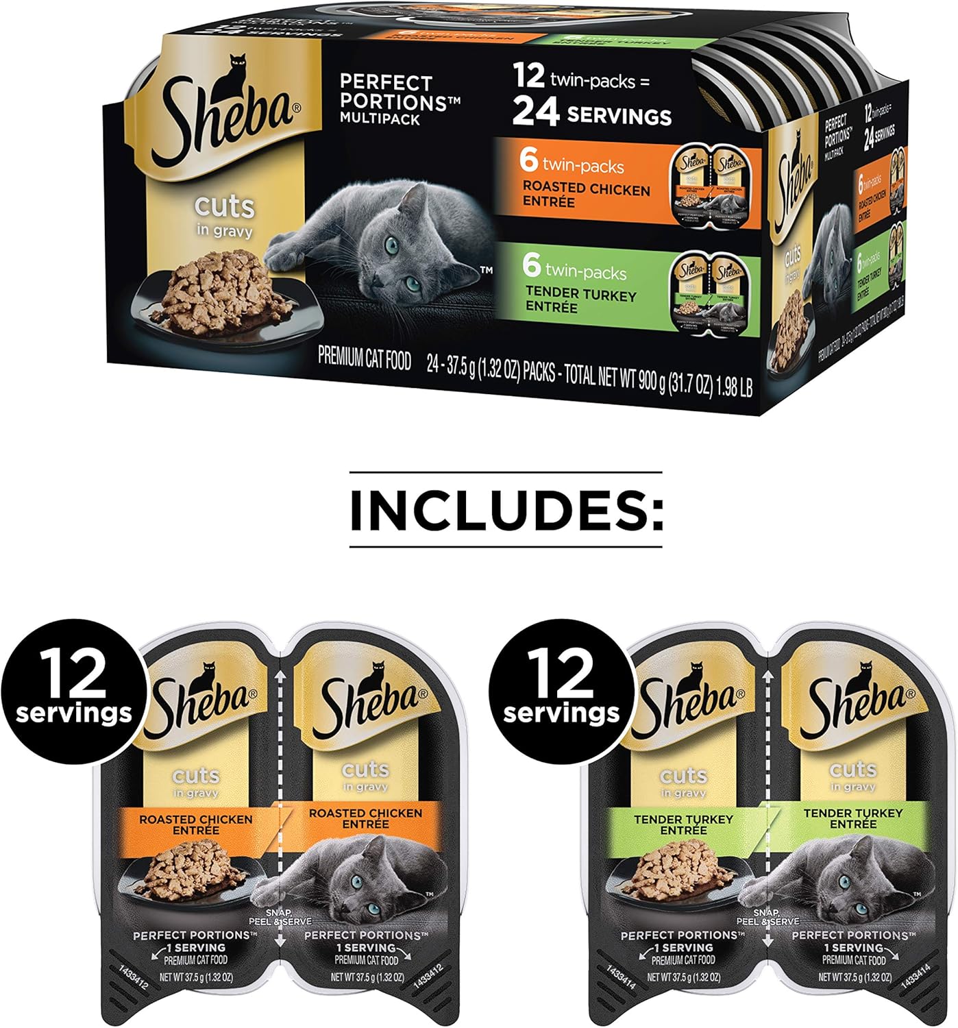 sheba cat food trays