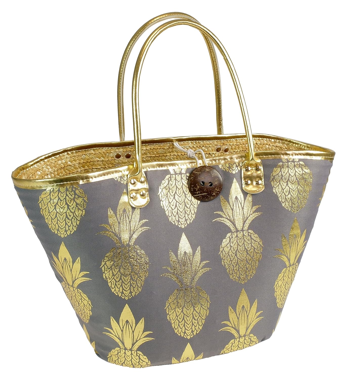 Borsa Spiaggia Camomilla Milano | Stampa Floreale | Chiusura Con Cerniera | 35x27x16cm - Foto 6