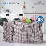 DECO EXPRESS Laundry Bags XXL 107L Pack of 8 Durable Zip Storage Bags view 6