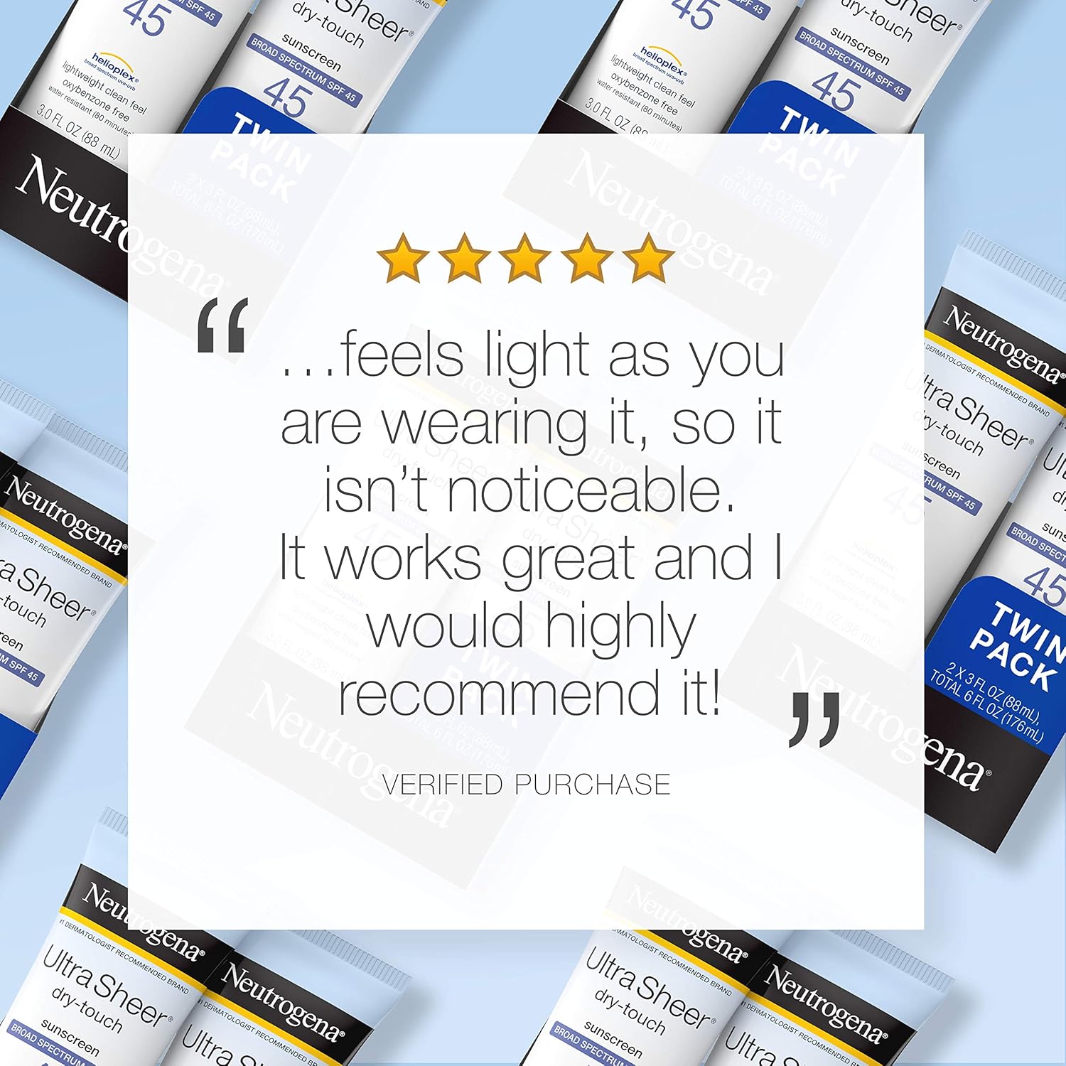 Neutrogena Ultra Sheer Dry-Touch Water Resistant and Non-Greasy Sunscreen Lotion with Broad Spectrum SPF 45, TSA-Compliant travel Size, 3 fl. oz, Pack of 2: Beauty