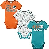 Gerber Unisex Baby Standard NFL 3 Pack Short Sleeve