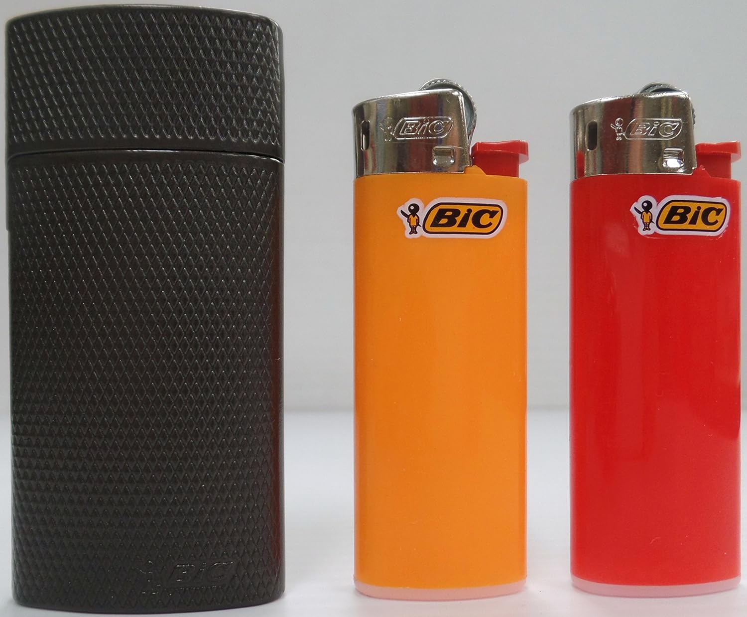2 Bic Mini Lighters + 1 Gun Metal M Series Bic Lighter